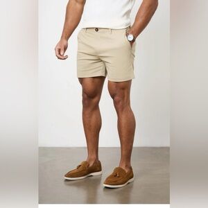Men’s NEW Open Edit Nordstrom Khaki chino shorts, 36W, skinny fit
